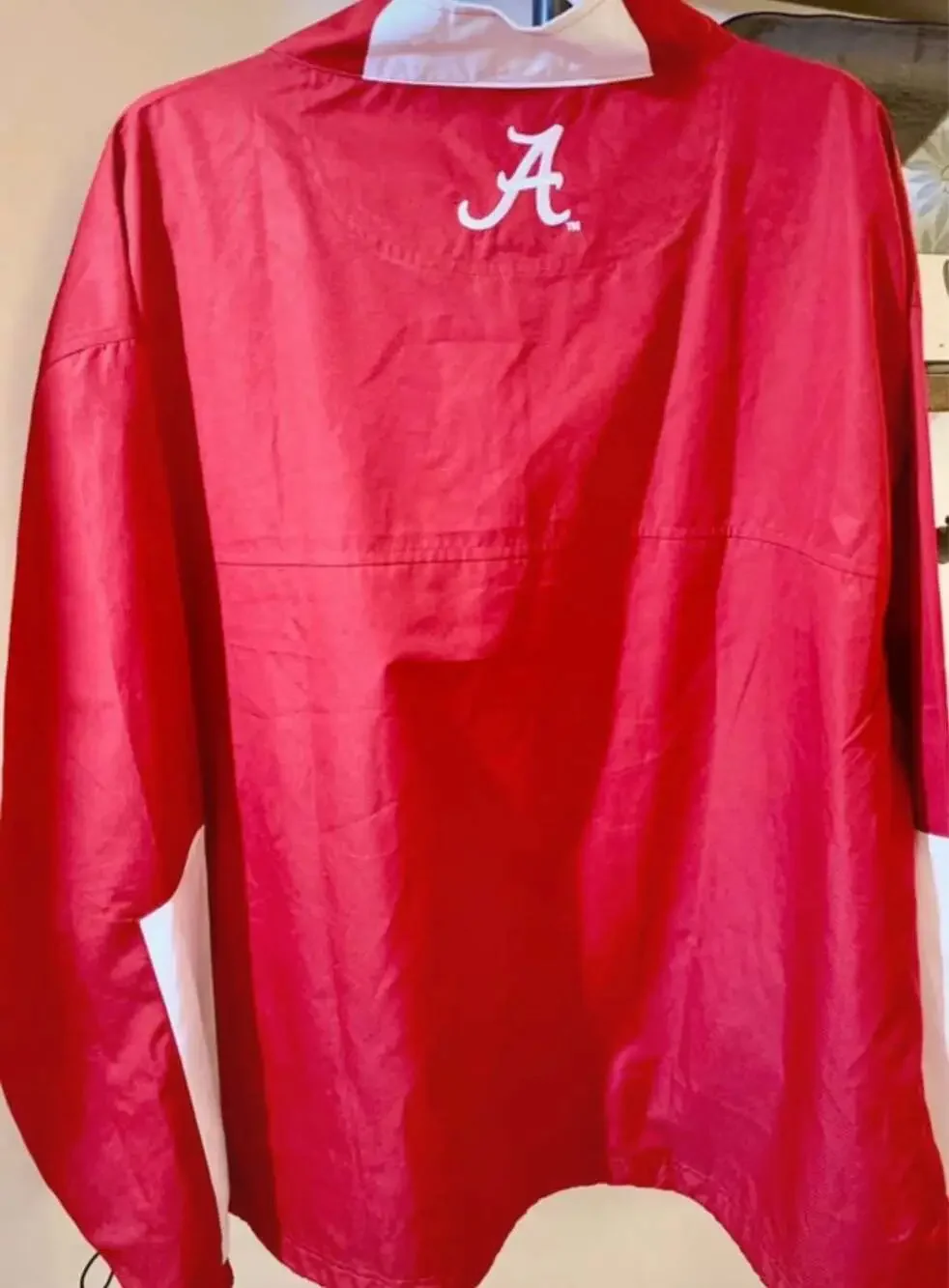 Knights Apparel Alabama Roll Tide 1/2 Zip Windbreaker Jacket Red White 2XL